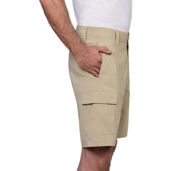 Wearfirst Men’s Classic Fit Stretch Lightweight Cargo Short, Tan, 44 - Picture 2 of 5